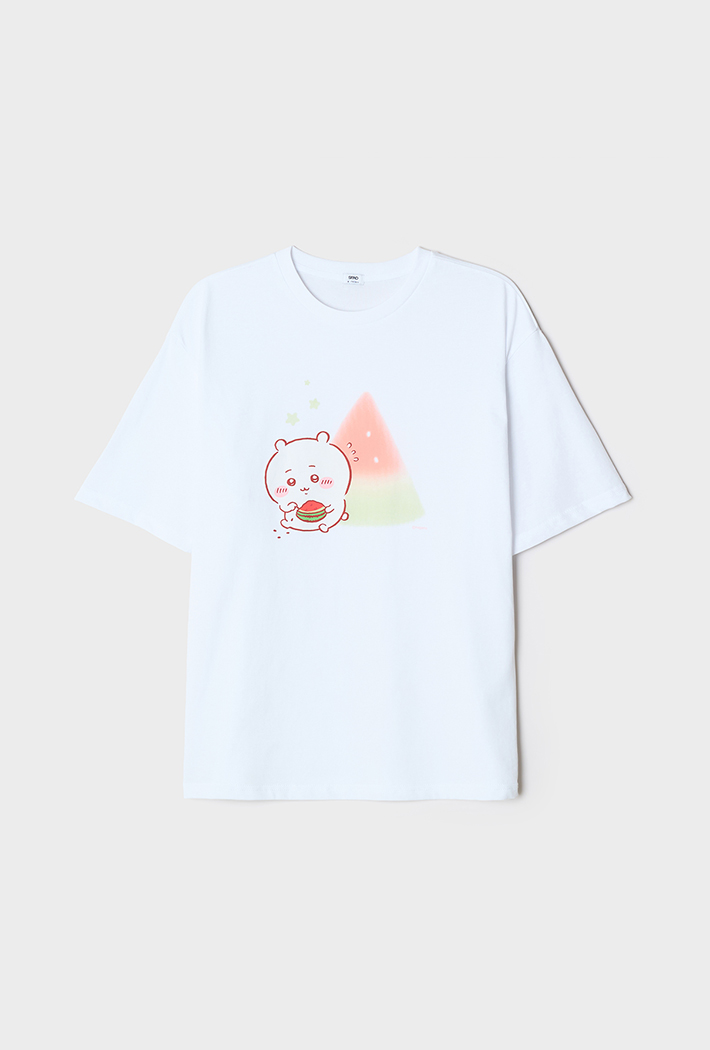 SPAO公式 ちいかわ 半袖Tシャツ ホワイト レディース キャラクター 韓国人気