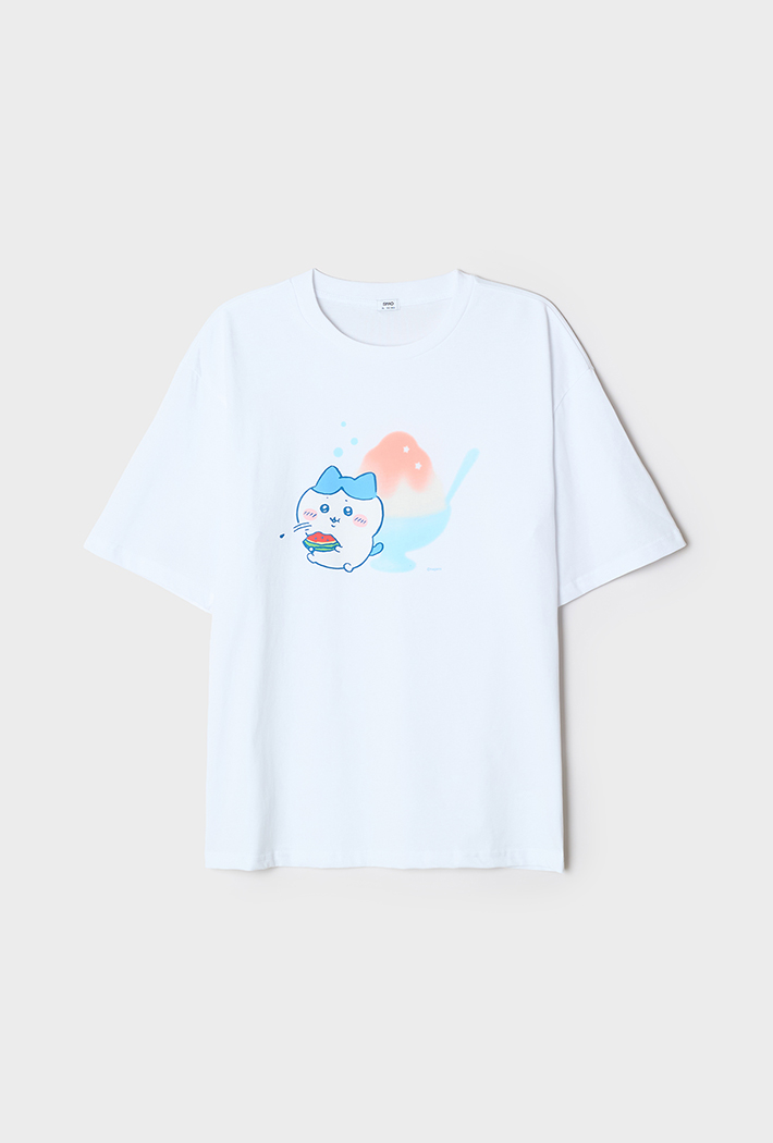 SPAO公式 ちいかわ 半袖Tシャツ ホワイト レディース キャラクター 韓国人気